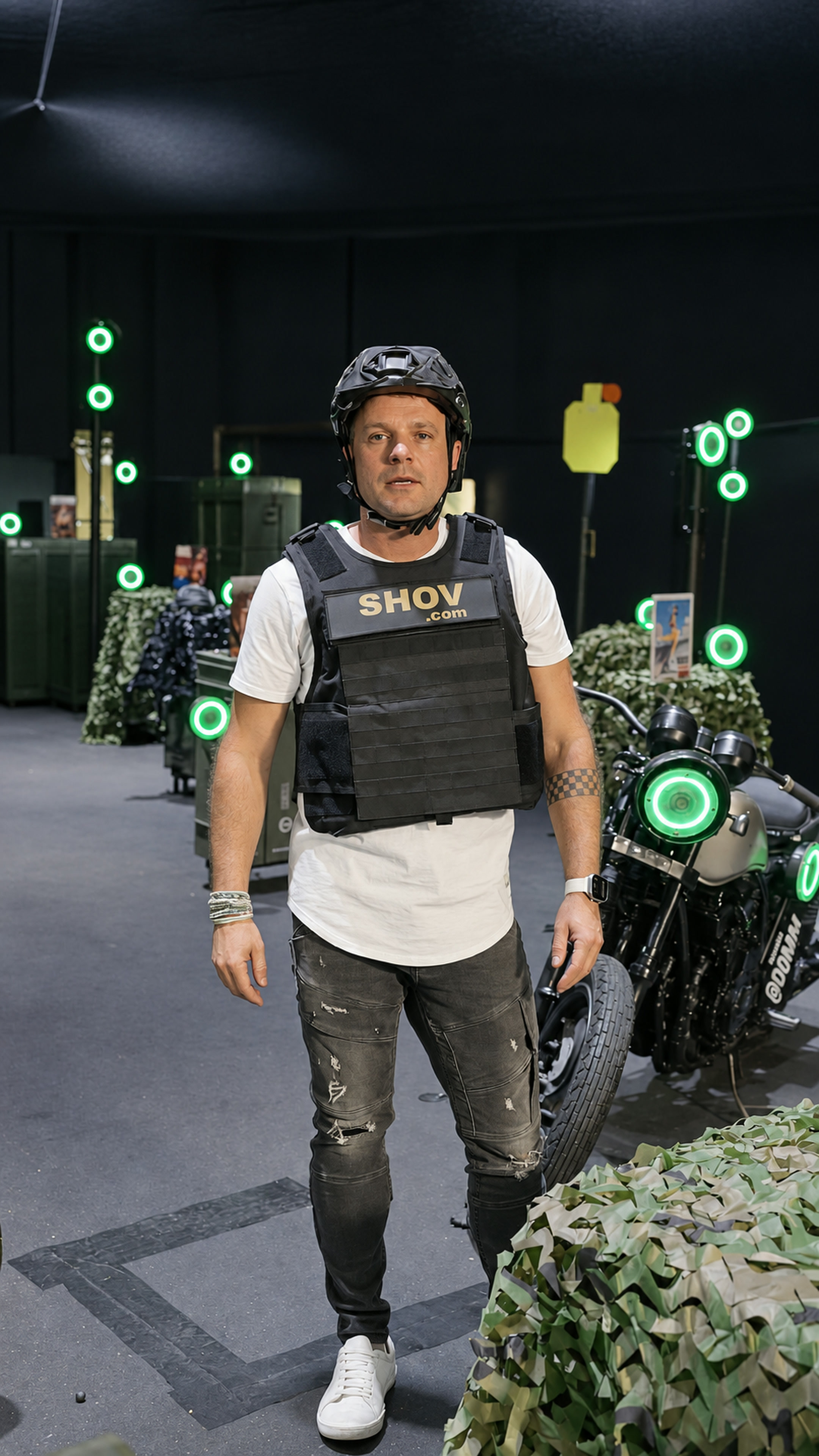 Founder vest helmet